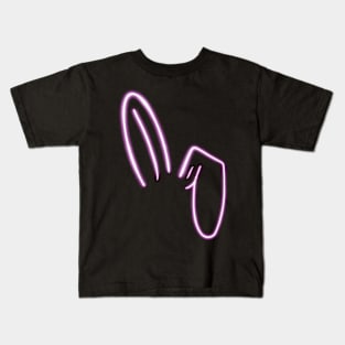 neon pink bunny ears Kids T-Shirt